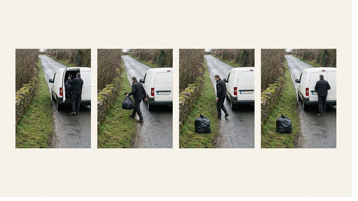 Four frames in a row. A green box follows one person across them.